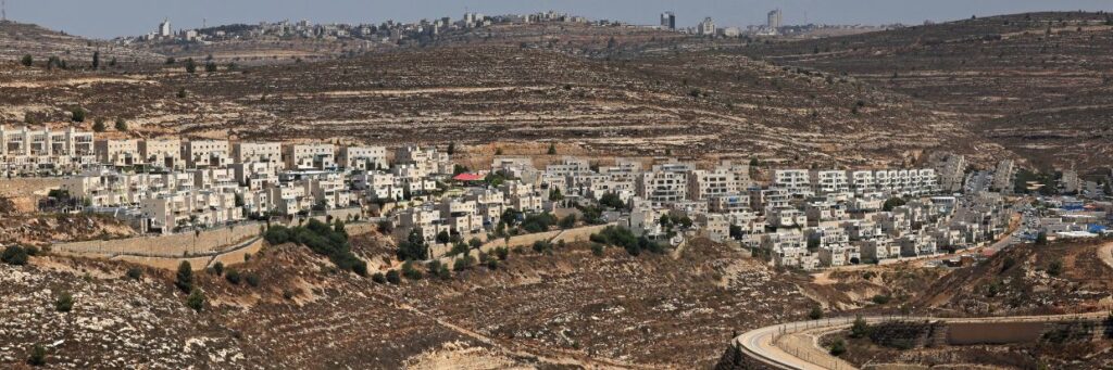 Israeli settlement construction in the occupied West Bank — since the Abraham Accords were signed in 2020, settlement expansion has accelerated dramatically, the Knesset voted 71-13 in favour of annexation in July 2025, and Israel authorized 22 new settlements in 2025, demonstrating that normalization emboldened rather than moderated Israeli occupation
