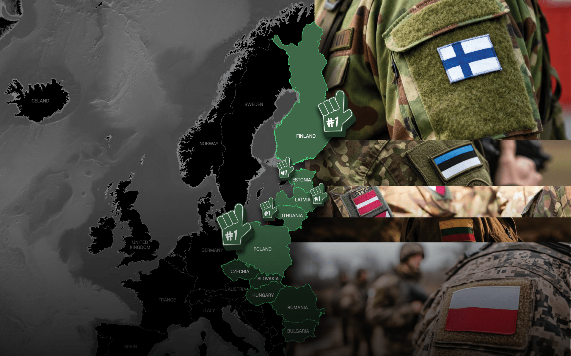 NATO forces on the eastern flank in the Baltic states — Estonia, Latvia, and Lithuania are rearming at historic rates as Russia's threat perception drives defense spending to record levels