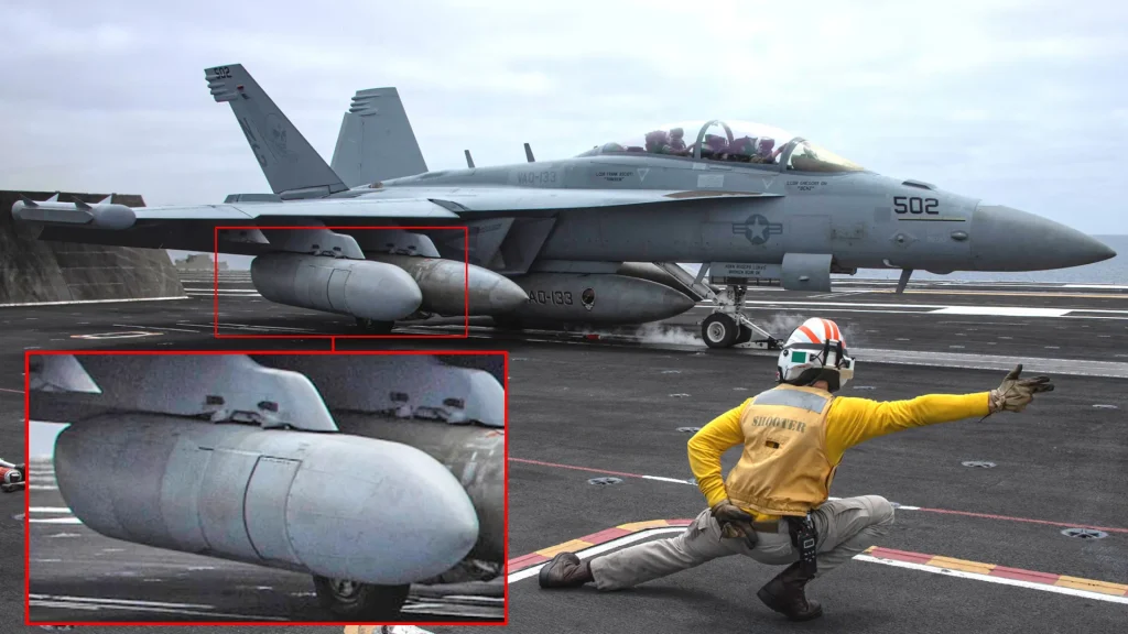 EA-18G Growler electronic warfare aircraft jamming military