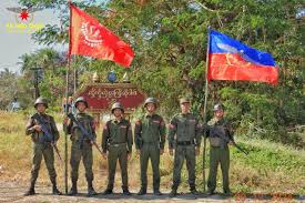 Arakan Army fighters in Rakhine State, Myanmar — the ethnic armed organization that has established a proto-state along Myanmar's western coast and controls most of the region
